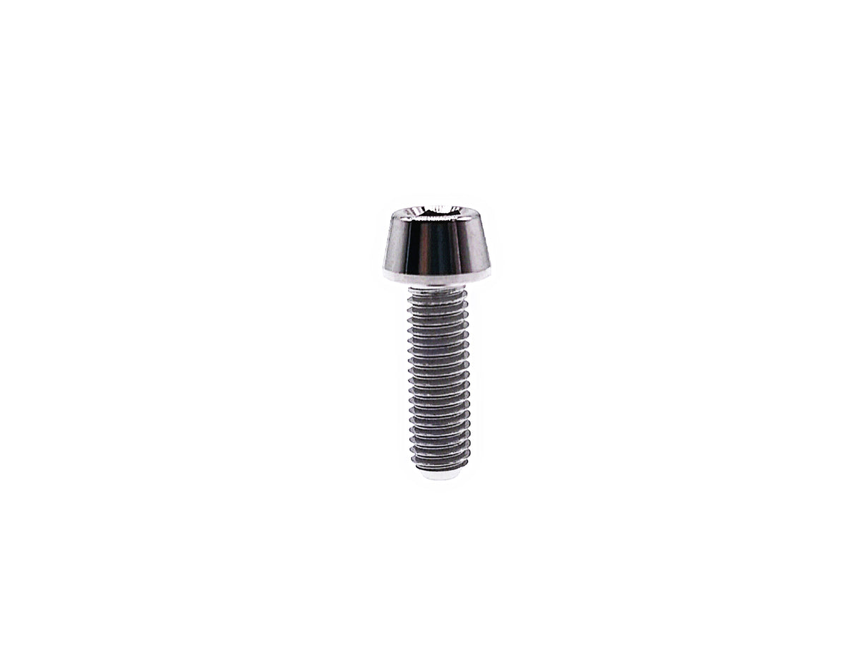Natural titanium M5 tapered hex socket cap bolt with 8.5mm cone head