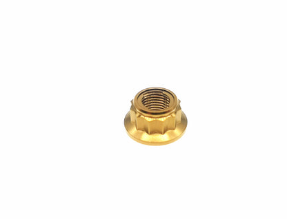 Titanium Nut M10 Bi-Hex/12point Flange Metal Lock nut  for Bike Motorcycle Car,disc brake,Braking system,Pitch 1/1.25/1.5mm,by Tianswer