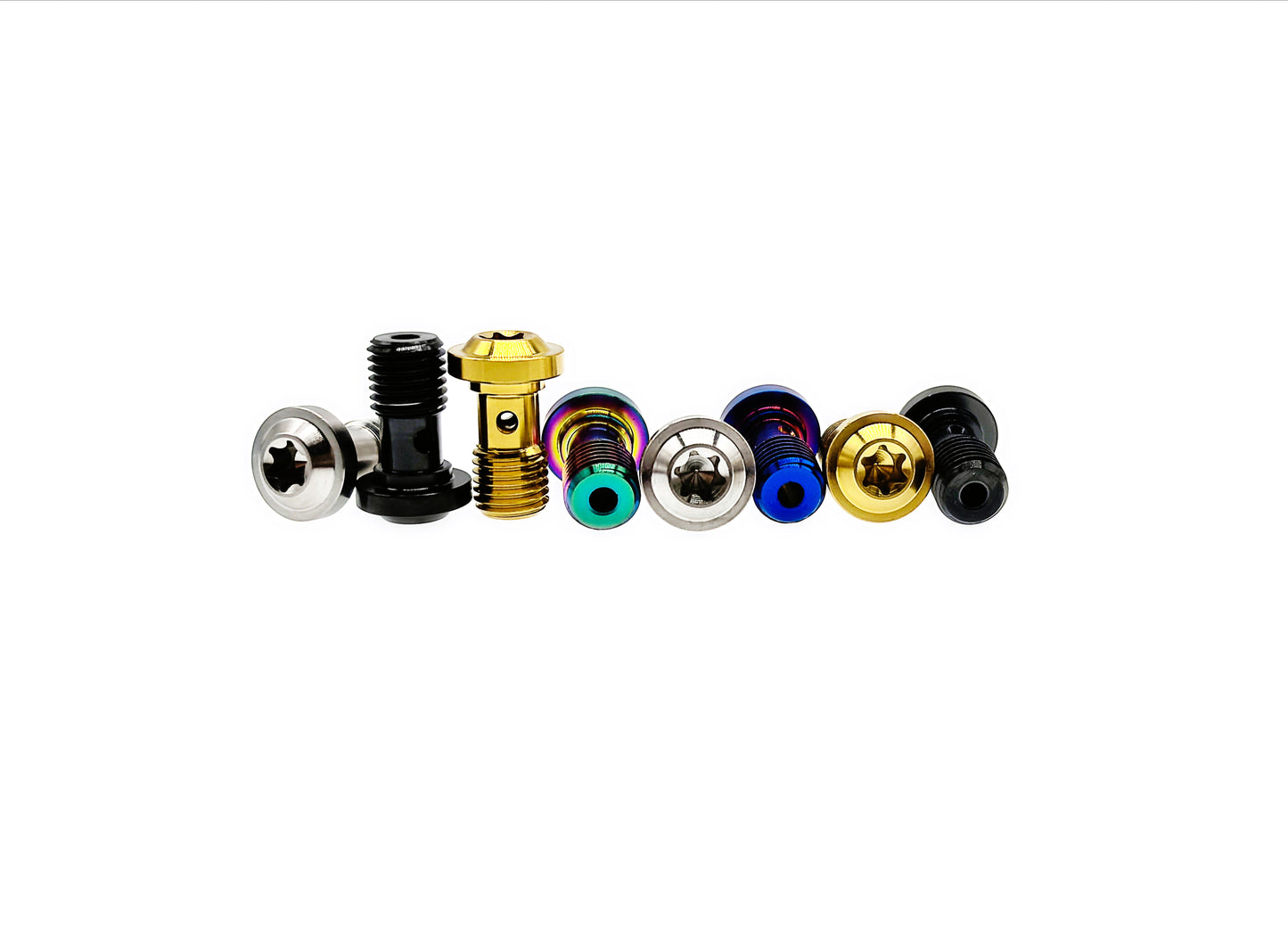 Titanium Bolt M10x19mm Flying Saucer Single Hole Torx Head Caliper Oil Pipe Screw for Brembo Motorcycle,Pitch 1/1.25mm , by Tianswer