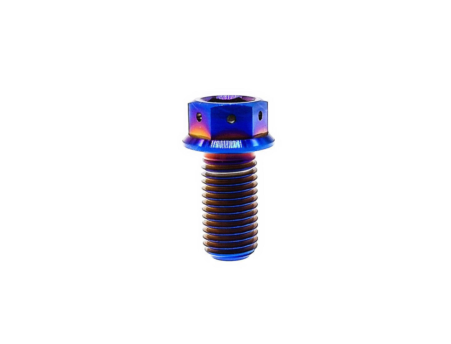 Titanium bolt M10x10 15 20 25 30 35 40 45 50 55 60 65 70 75 80 85 90mm Flange Hex Head bolt with Small Holes,Pitch 1.25mm,by Tianswer