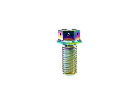 Titanium bolt M10x10 15 20 25 30 35 40 45 50 55 60 65 70 75 80 85 90mm Flange Hex Head bolt with Small Holes,Pitch 1.25mm,by Tianswer