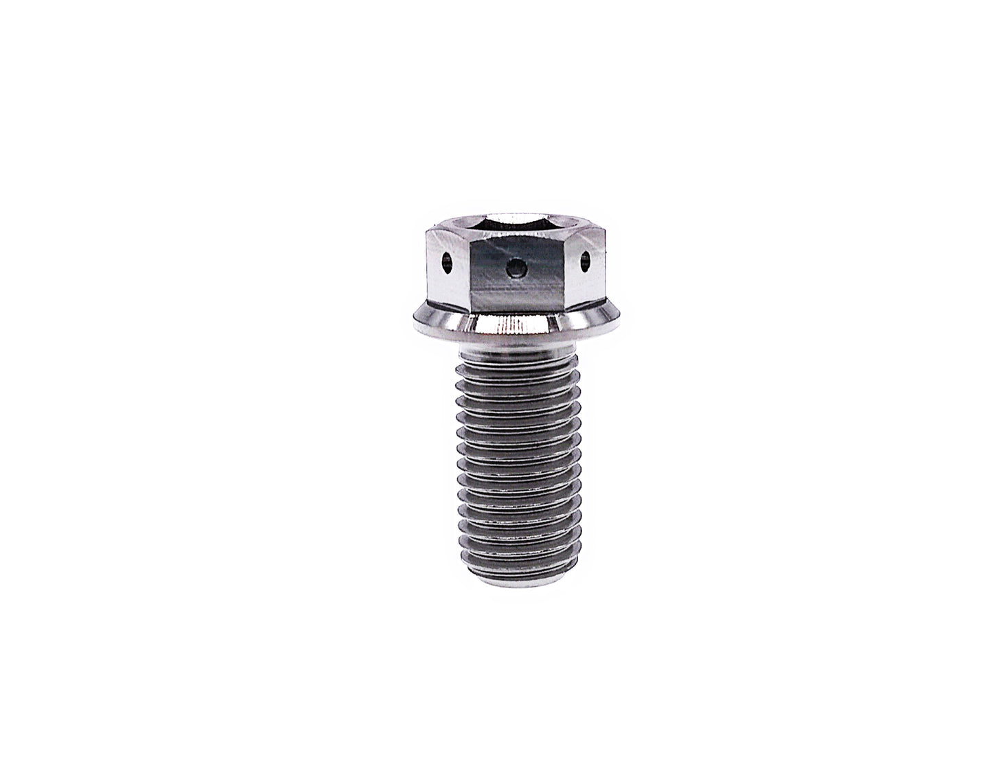 Titanium bolt M10x10 15 20 25 30 35 40 45 50 55 60 65 70 75 80 85 90mm Flange Hex Head bolt with Small Holes,Pitch 1.25mm,by Tianswer