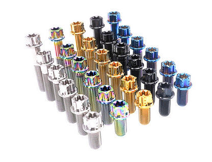 Titanium Bolt M10×20 25 30 35 40 45 50 55 60 65 70mm Flange Torx T50 Head Screw for Motorcycle,Center axle,Engine,Pitch 1.5mm,by Tianswer