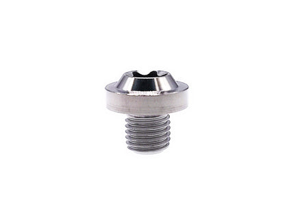 Natural titanium M10 Torx T50 flying saucer head bolt, 7mm head height