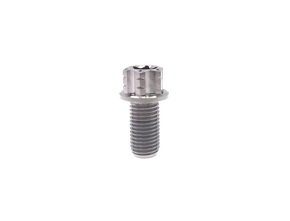 Natural titanium M10 flange Torx head bolt, 20mm, for motorcycle centre axle use