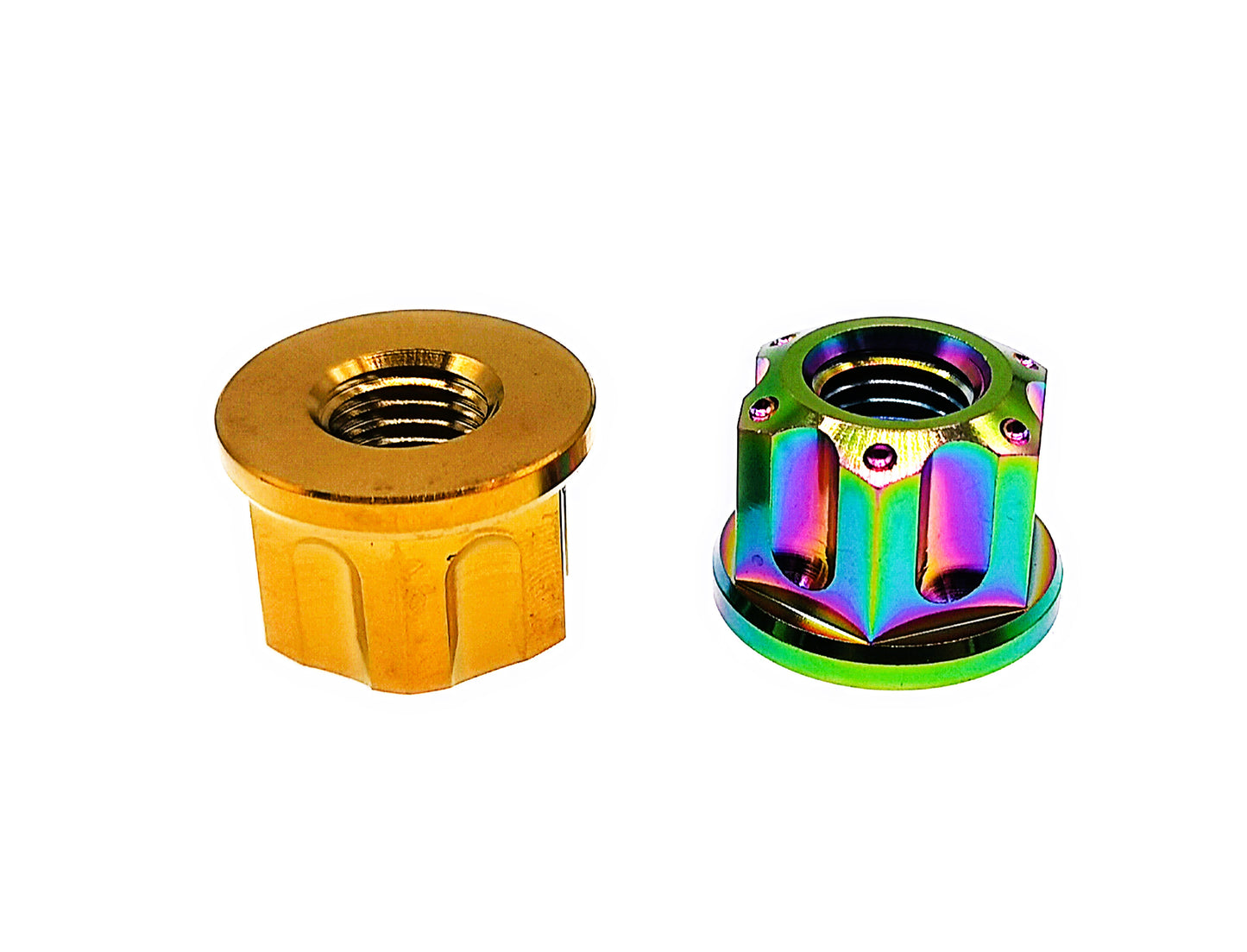 Titanium Nut M6 M8 M10 M12 M14 M16 Flange Fancy Rear Axle Nut for Mountain bike motorcycle car modification ,Pitch 1/1.25/1.5mm, by Tianswer