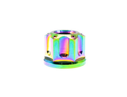 Titanium Nut M6 M8 M10 M12 M14 M16 Flange Fancy Rear Axle Nut for Mountain bike motorcycle car modification ,Pitch 1/1.25/1.5mm, by Tianswer