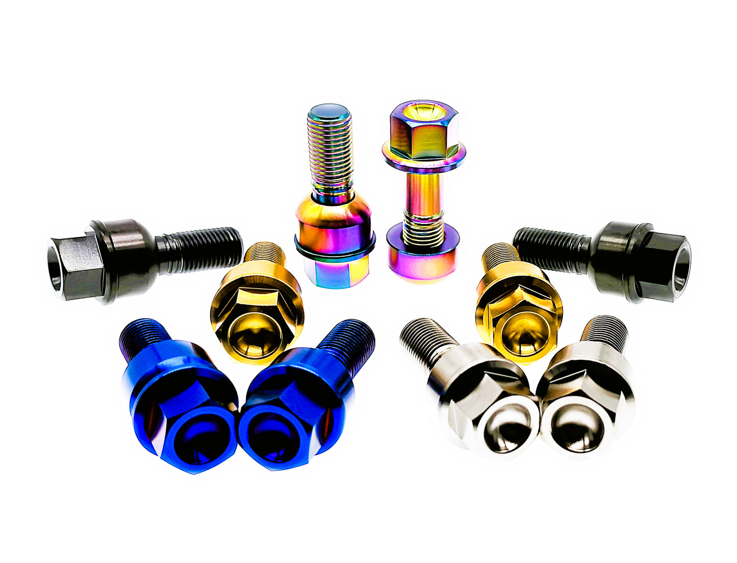 Titanium bolts M14×29 34 35 38 40 44mm Lug Bolts for Porsche cars,Pitch 1.5mm,by Tianswer