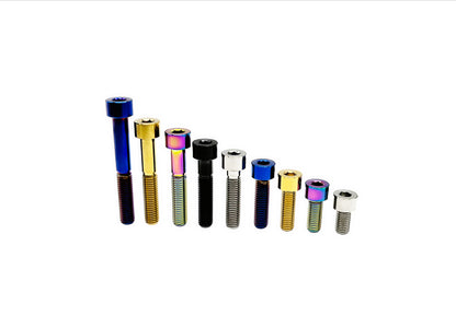 Titanium Bolt M5x10 12 16 18 20 25 30 35 40 45 50 55 60 65 70mm DIN912 Column Hex Socket Head Screw for Bike Motorcycle,Pitch 0.8mm,by Tianswer