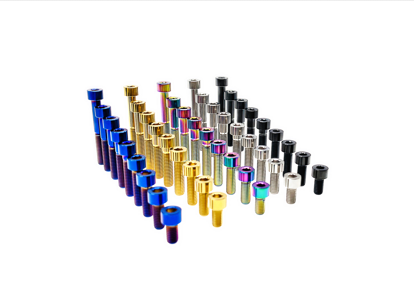Titanium Bolt M5x10 12 16 18 20 25 30 35 40 45 50 55 60 65 70mm DIN912 Column Hex Socket Head Screw for Bike Motorcycle,Pitch 0.8mm,by Tianswer
