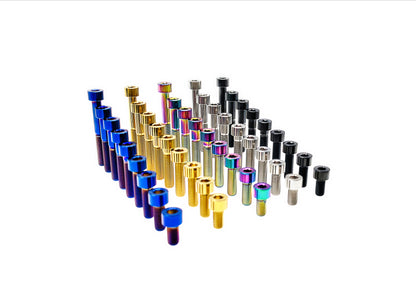 Titanium Bolt M5x10 12 16 18 20 25 30 35 40 45 50 55 60 65 70mm DIN912 Column Hex Socket Head Screw for Bike Motorcycle,Pitch 0.8mm,by Tianswer