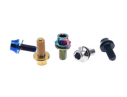Titanium Bolt M5x12 15mm Hex Socket Head screw for bicycle bottle holder,Pitch 0.8mm, by Tianswer