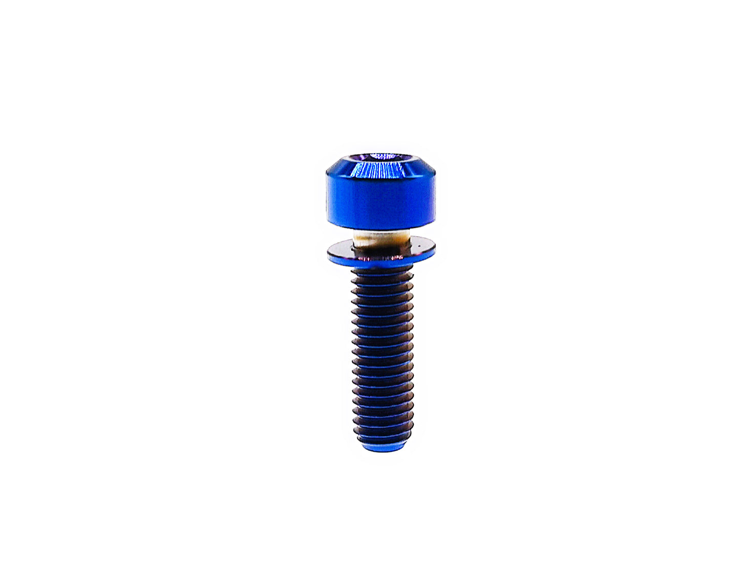 Titanium Bolt M5x16 18 20mm Chamfered column Hex Socket Head with Anti-fall off Ti Washer Screw for Bike, Pitch 0.8mm ,by Tianswer