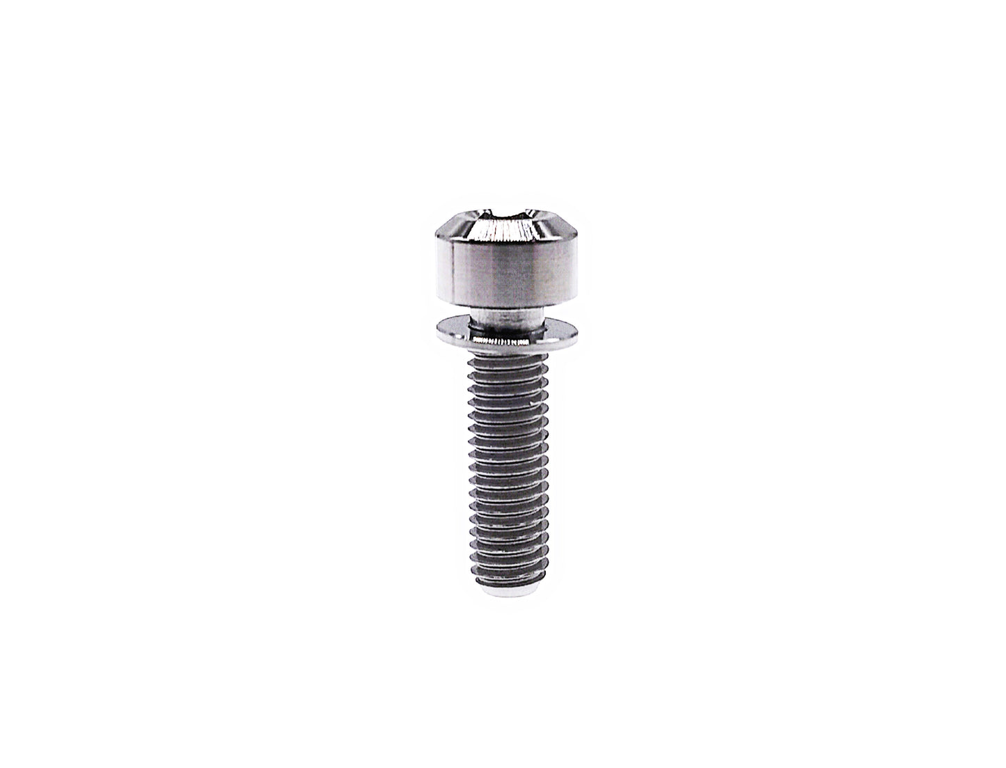 Titanium Bolt M5x16 18 20mm Chamfered column Hex Socket Head with Anti-fall off Ti Washer Screw for Bike, Pitch 0.8mm ,by Tianswer