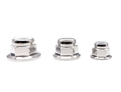 Titanium Nut M6 M8 M10 M12 Flange Nylon Insert Hex Lock Nuts ,Pitch 1/1.25/1.5mm,by Tianswer
