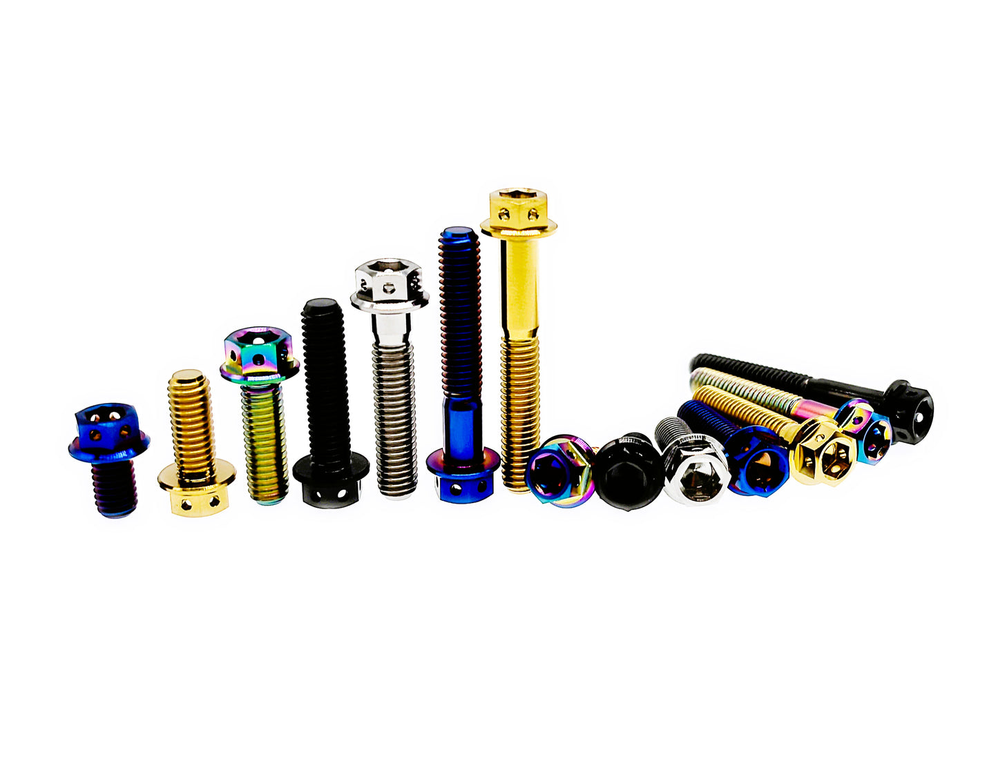 Titanium bolt M6x10 15 20 25 30 35 40 45 50 55 60 65 70mm Flange Hex Head bolt with Small Holes ,Pitch 1mm,by Tianswer