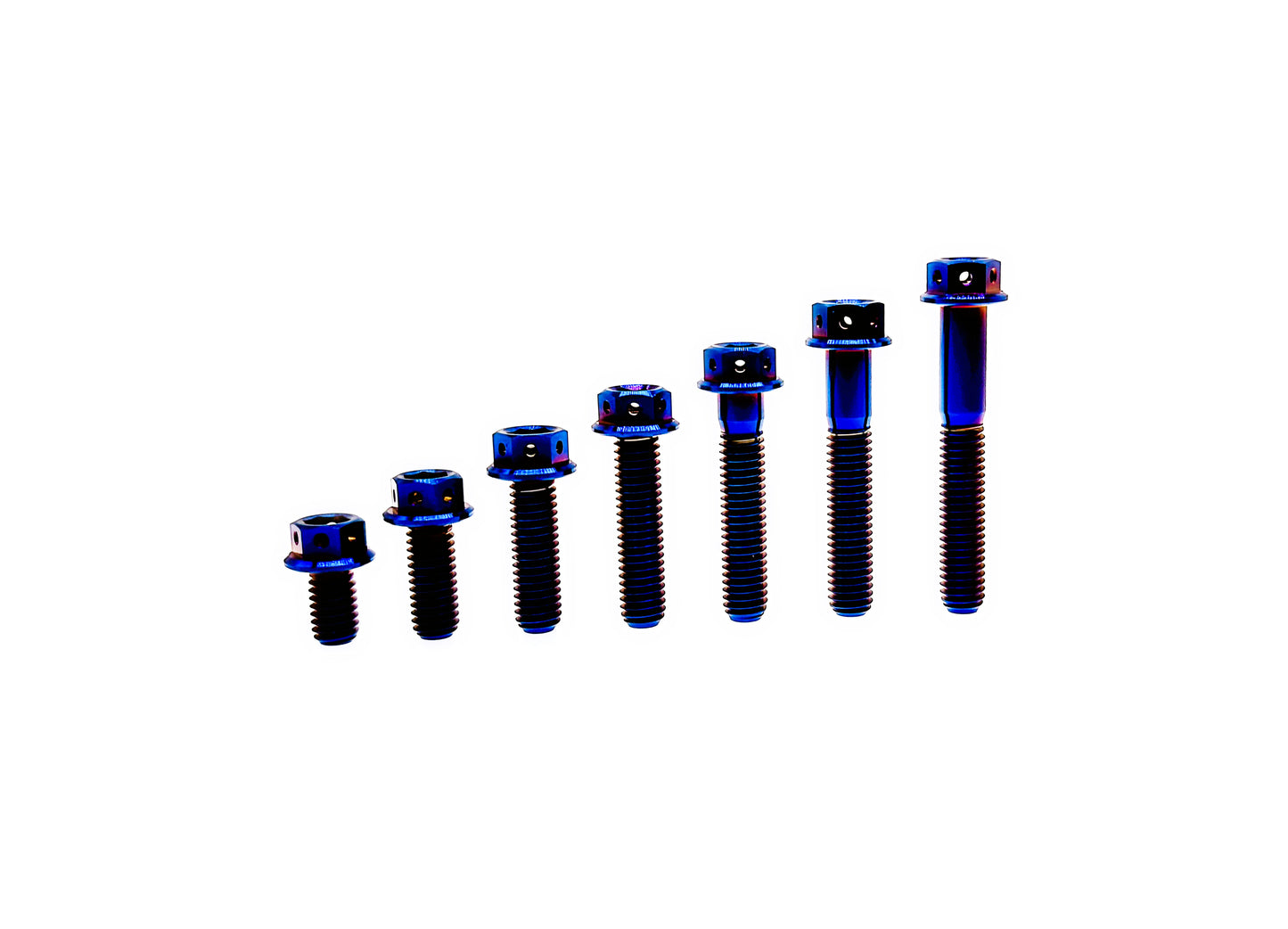 Titanium bolt M6x10 15 20 25 30 35 40 45 50 55 60 65 70mm Flange Hex Head bolt with Small Holes ,Pitch 1mm,by Tianswer