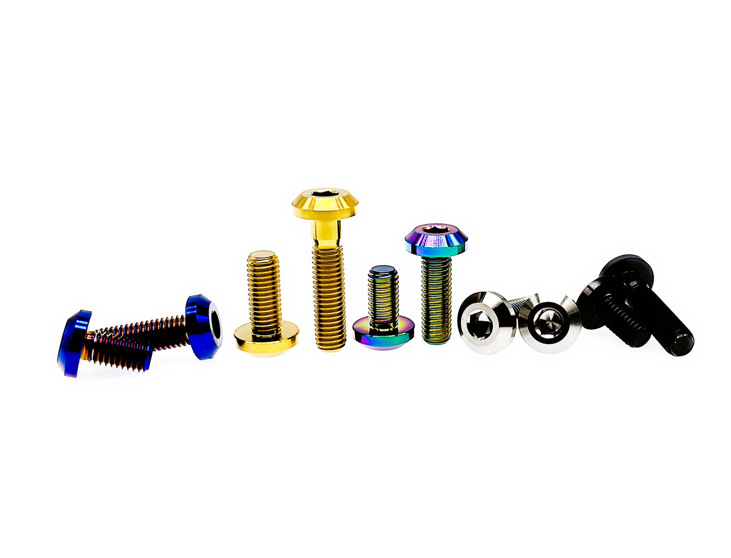 Titanium Bolt M6x12 15 20 25 30 35mm Umbrella Flat Hex Socket Head Screws for Bicycles and Motorcycles Disc Brake,Pitch 1mm , by Tianswer