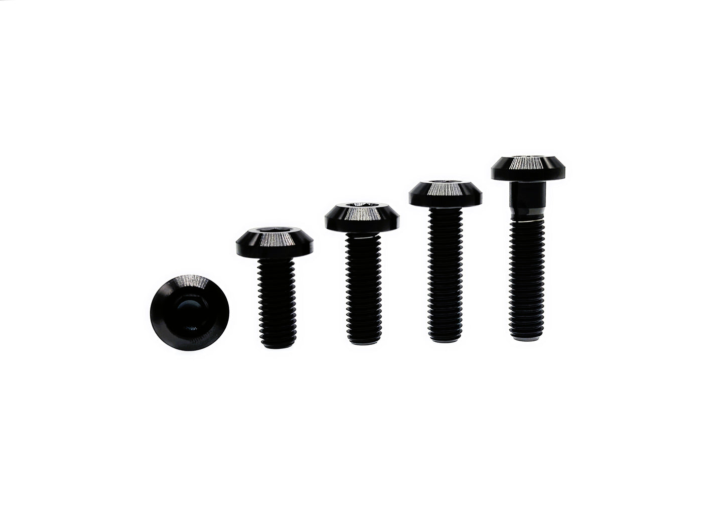 Titanium Bolt M6x12 15 20 25 30 35mm Umbrella Flat Hex Socket Head Screws for Bicycles and Motorcycles Disc Brake,Pitch 1mm , by Tianswer