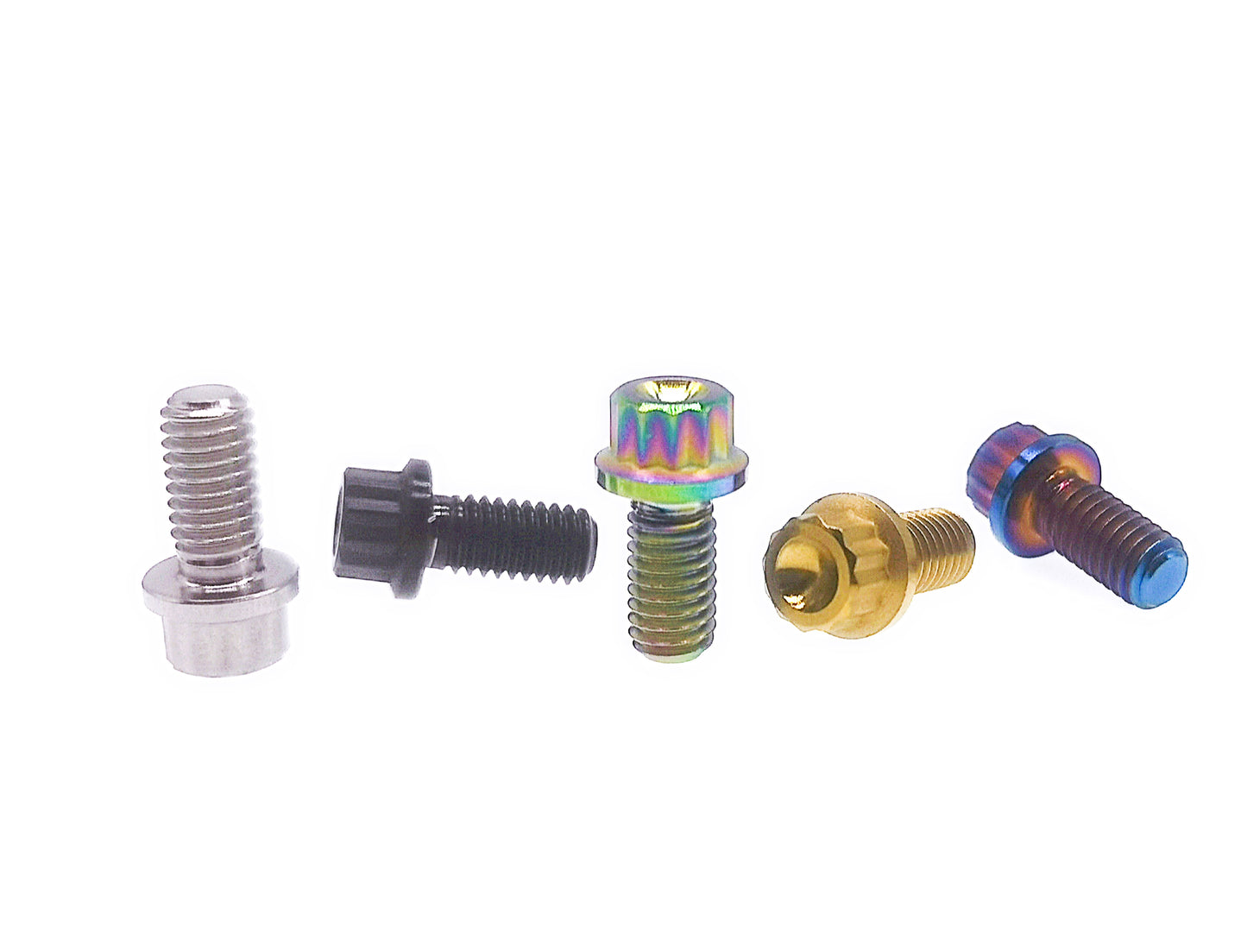 Titanium Bolt M6x10 15 20 25 30 35 40 45 50mm  Bi-Hex/12point Flange Bolts  for Engine,fastening screws,Pitch 1mm,by Tianswer