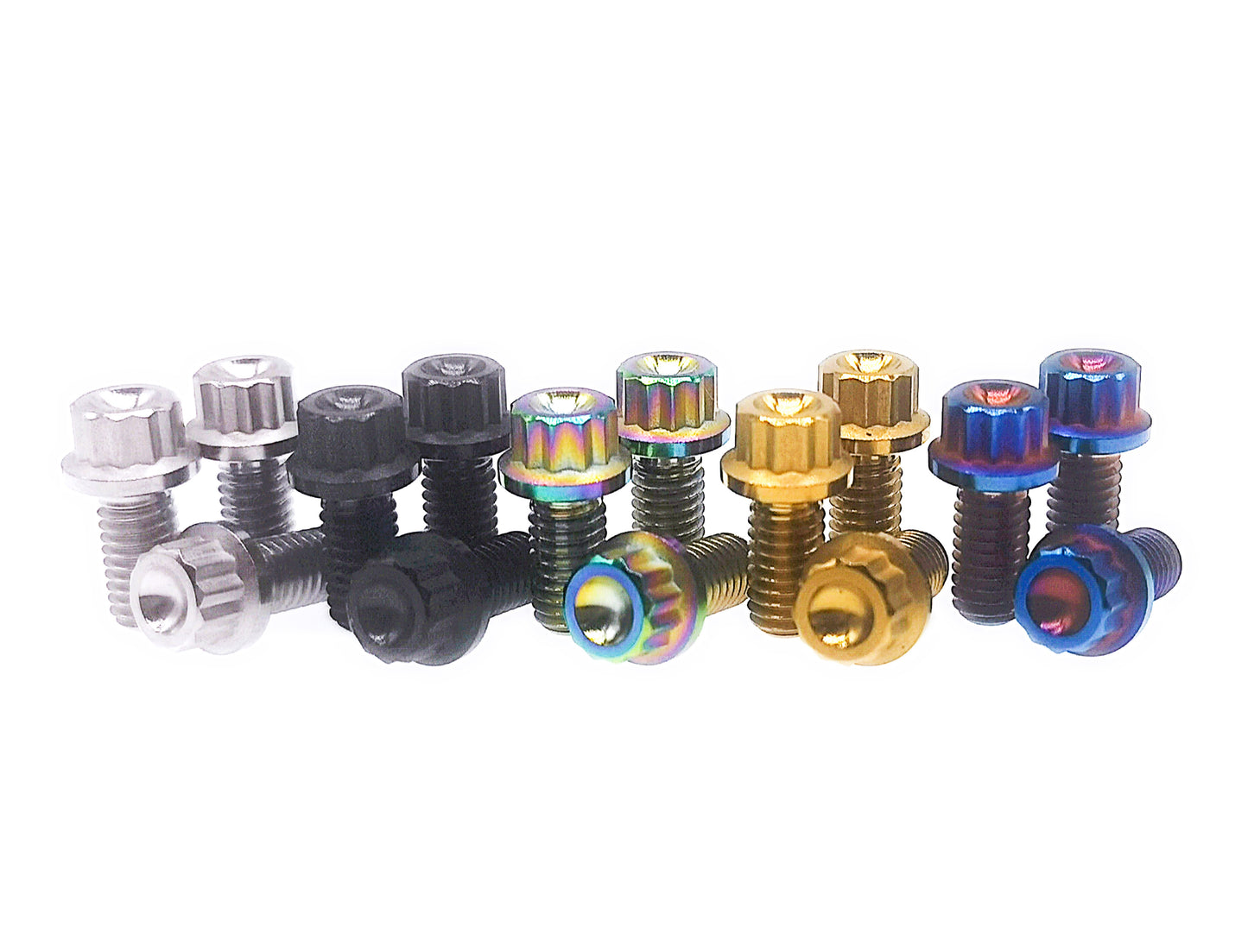 Titanium Bolt M6x10 15 20 25 30 35 40 45 50mm  Bi-Hex/12point Flange Bolts  for Engine,fastening screws,Pitch 1mm,by Tianswer