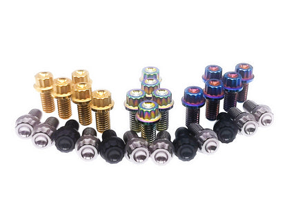Titanium Bolt M6x10 15 20 25 30 35 40 45 50mm  Bi-Hex/12point Flange Bolts  for Engine,fastening screws,Pitch 1mm,by Tianswer