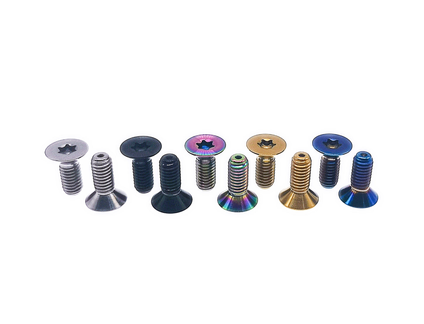 Titanium Bolt M6x10 15 20 25 30mm Full Thread Flat Countersunk Torx T30 Head Screw for Bike ,Steering wheel,Pitch 1mm , by Tianswer