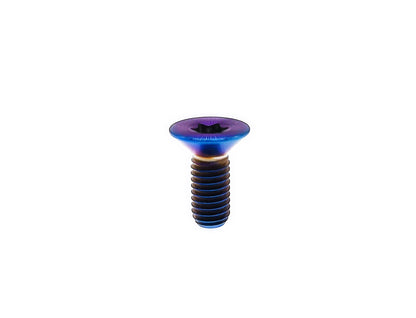 Titanium Bolt M6x10 15 20 25 30mm Full Thread Flat Countersunk Torx T30 Head Screw for Bike ,Steering wheel,Pitch 1mm , by Tianswer
