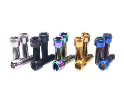 Titanium Bolt M6x10 15 20 25 30 35 40 45 50mm Chamfered Column Hex Socket Head Screw for Bicycle,Pitch 1mm, by Tianswer