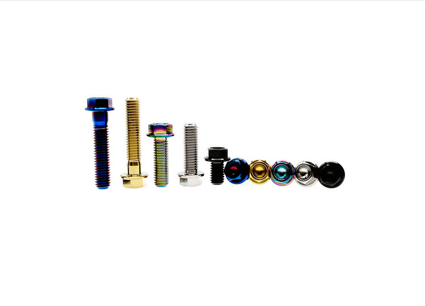 Titanium Bolt M6x10 15 20 25 30 35 40 45 50 55 60 65 70 75 80 85 90mm Small Flange Hex Head Screw for Bicycles and Motorcycles,Pitch 1mm,by Tianswer