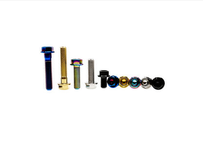 Titanium Bolt M6x10 15 20 25 30 35 40 45 50 55 60 65 70 75 80 85 90mm Small Flange Hex Head Screw for Bicycles and Motorcycles,Pitch 1mm,by Tianswer