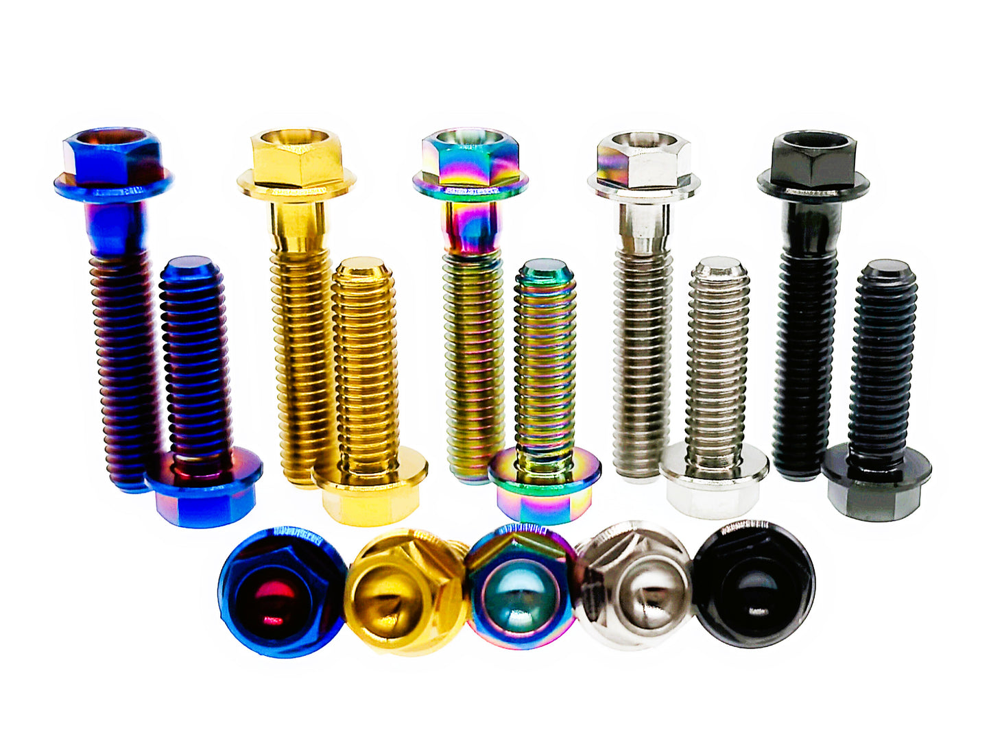 Titanium Bolt M6x10 15 20 25 30 35 40 45 50 55 60 65 70 75 80 85 90mm Small Flange Hex Head Screw for Bicycles and Motorcycles,Pitch 1mm,by Tianswer
