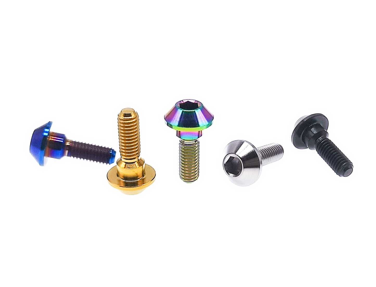 Titanium Bolt M6x20 25 30mm Tapered ball Hex Socket Head Screw for Suzuki GSXR Yamaha Motorcycle Brake Disc ,Pitch 1mm,by Tianswer