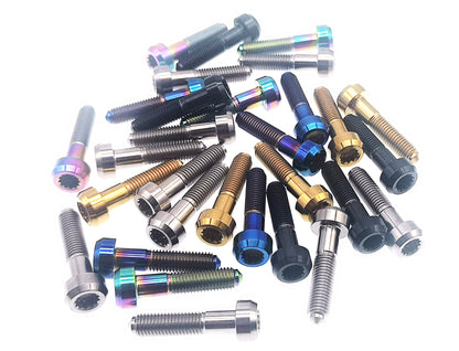 Titanium Bolt M7×1×24.5 32mm Inner 12point Flange Bolts  for Car Wheel hub screws,BBS specific,Pitch 1mm, by Tianswer
