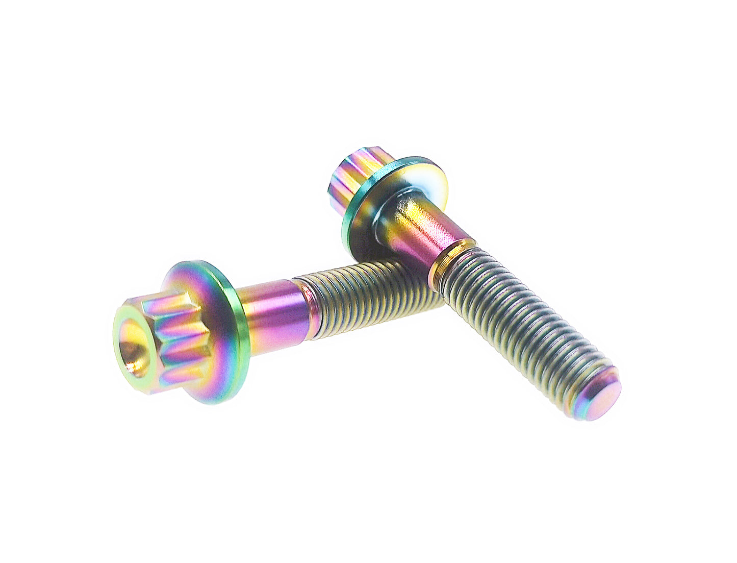Titanium Bolt M7×32mm Bi-Hex/12point Flange Bolts for Car Wheel hub screws,BBS specific,Pitch 1mm, by Tianswer