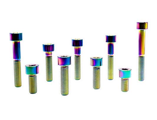 Titanium Bolt M8x15 20 25 30 35 40 45 50 60 70mm DIN912 Column Hex Socket Head Screw for Bike Motorcycle,Pitch 1.25mm,by Tianswer