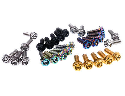 Titanium Bolt M8x10 15 20 25 30 35 40 45 50 55 60 65 70mm Drilled Hex Head Flange Bolts for car hub Motorcycle,Pitch 1.25mm,by Tianswer