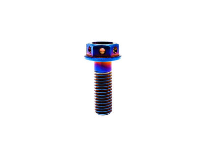 Titanium Bolt M8x10 15 20 25 30 35 40 45 50 55 60 65 70mm Drilled Hex Head Flange Bolts for car hub Motorcycle,Pitch 1.25mm,by Tianswer
