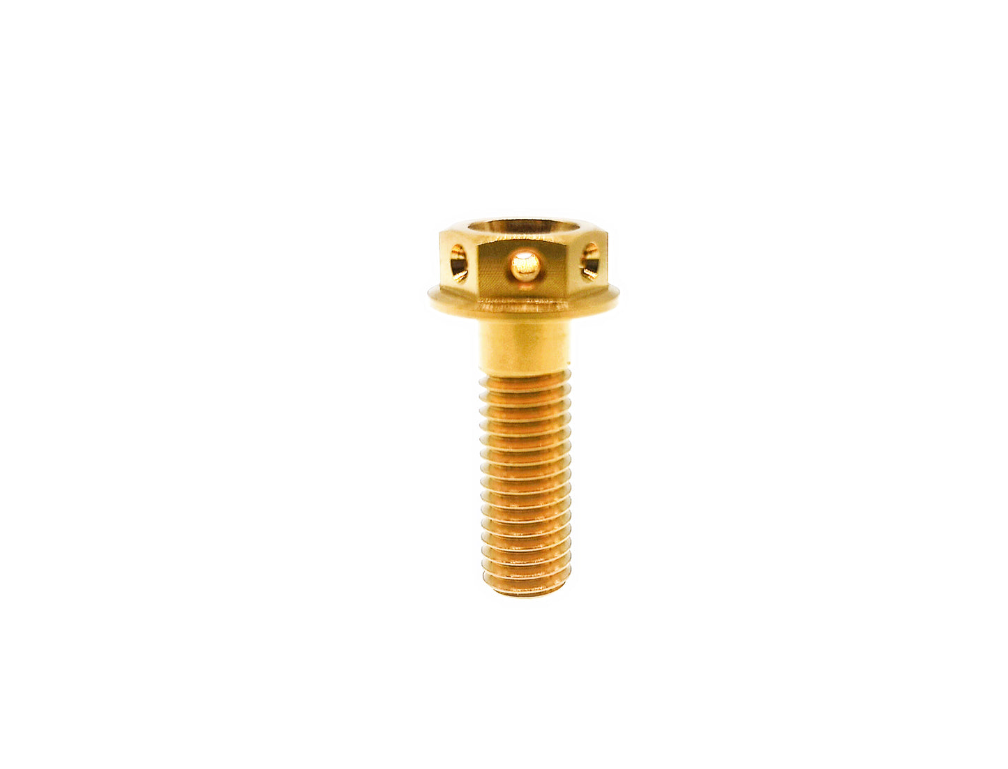 Titanium Bolt M8x10 15 20 25 30 35 40 45 50 55 60 65 70mm Drilled Hex Head Flange Bolts for car hub Motorcycle,Pitch 1.25mm,by Tianswer