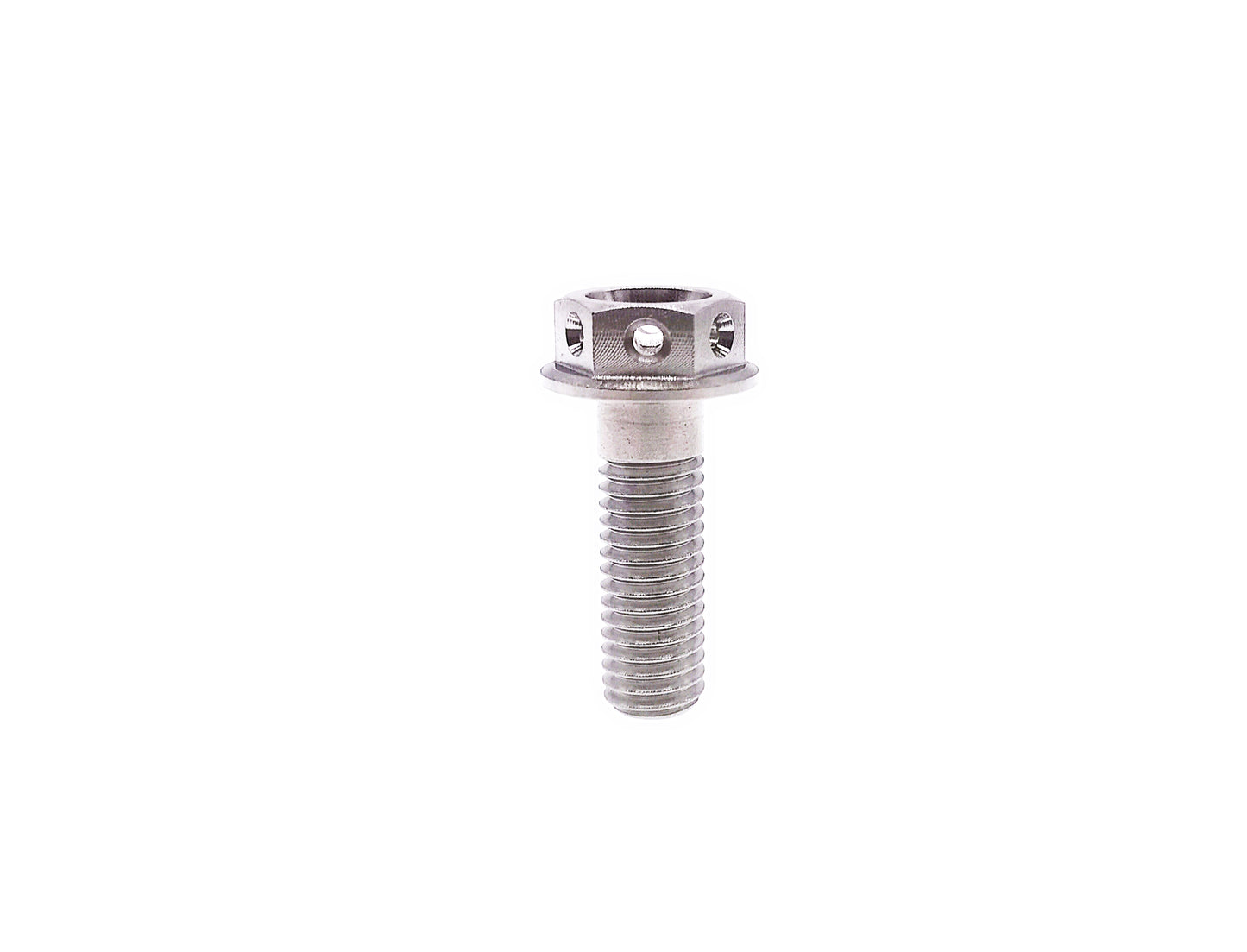 Titanium Bolt M8x10 15 20 25 30 35 40 45 50 55 60 65 70mm Drilled Hex Head Flange Bolts for car hub Motorcycle,Pitch 1.25mm,by Tianswer