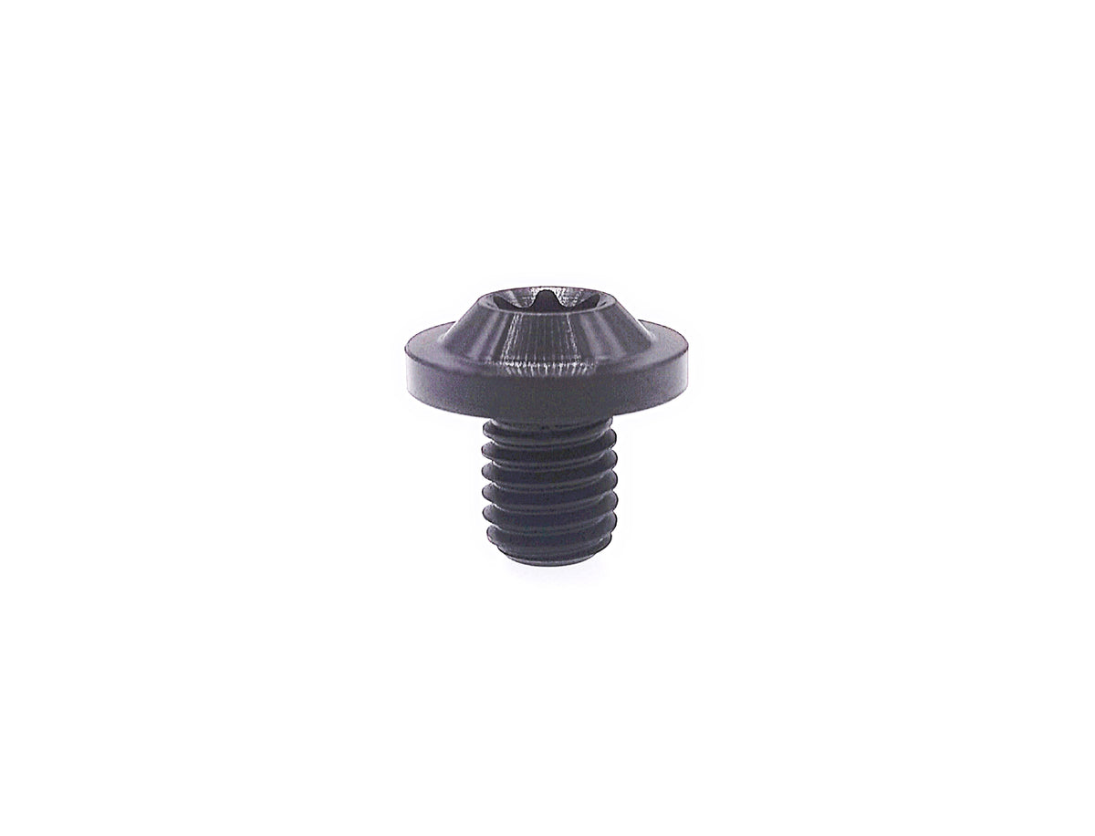 Black anodized titanium M5 flying saucer Torx head bolt for bike disc brake