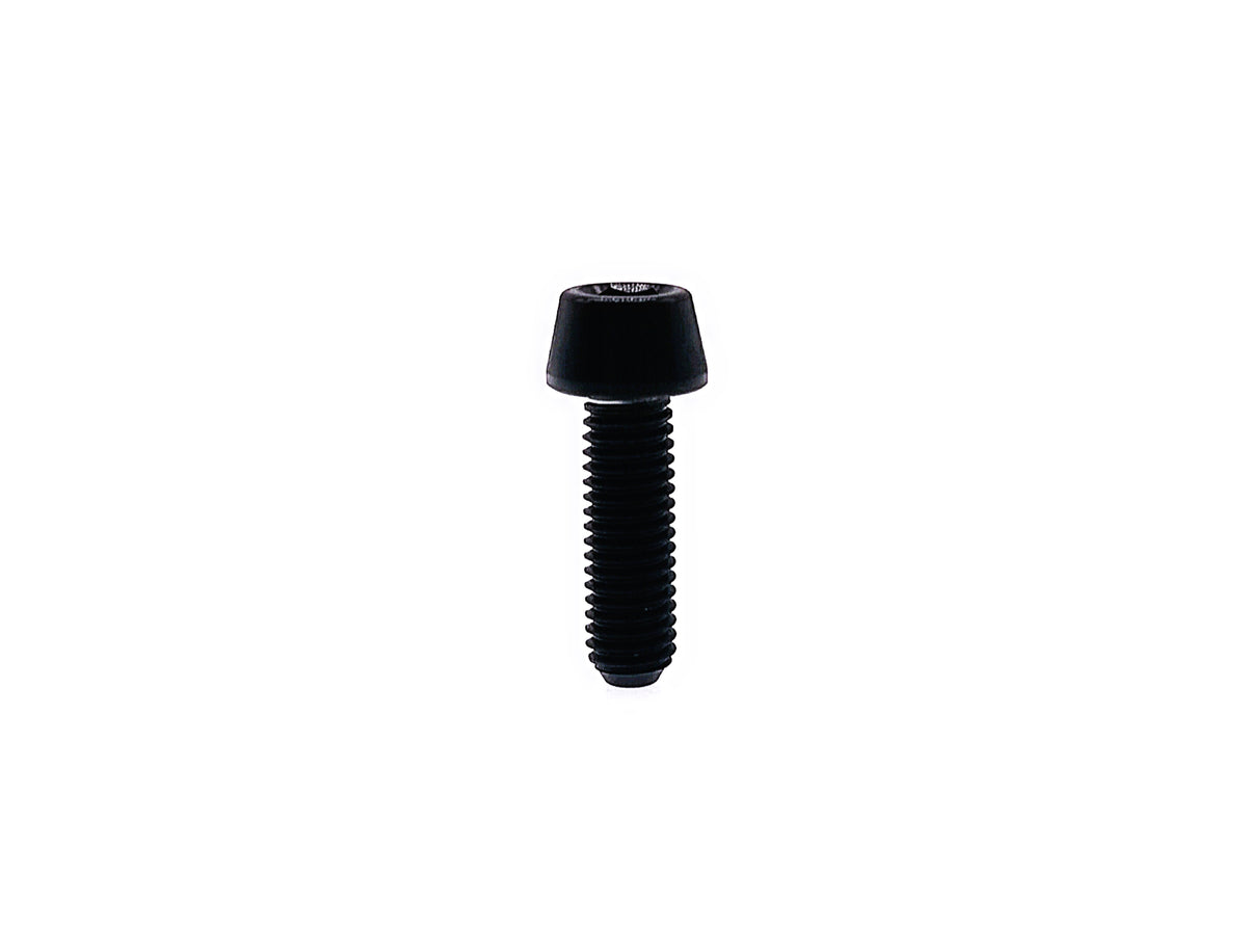 Black titanium M5 tapered head hex socket cap bolt for bike frame
