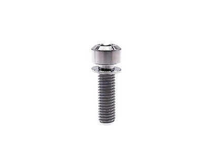 Natural titanium M6 chamfered column hex socket bolt with anti-fall off titanium washer