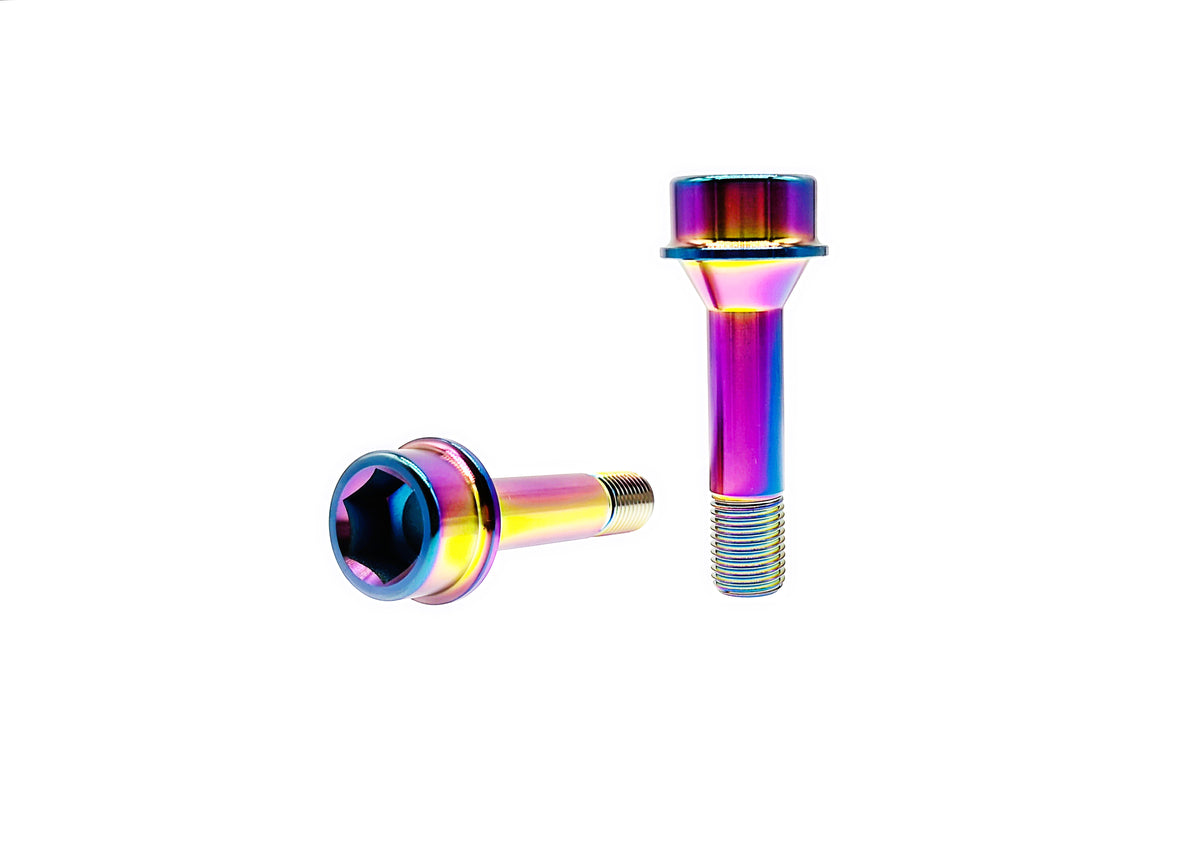 Rainbow titanium M14x52mm lug bolt for Ferrari, 1.5mm thread pitch