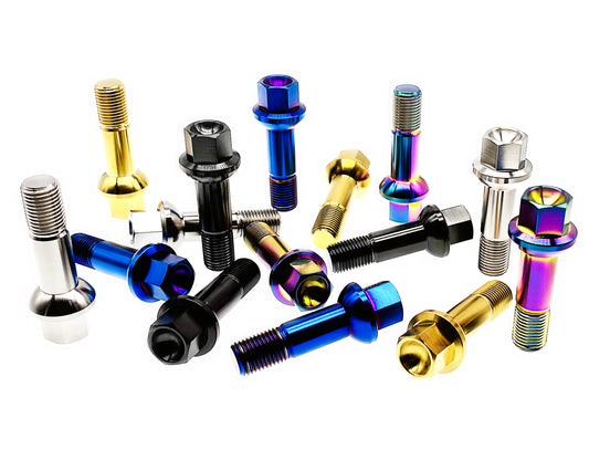 Tianswer titanium M14 ball seat lug bolts for Mercedes-Benz in five anodized finishes